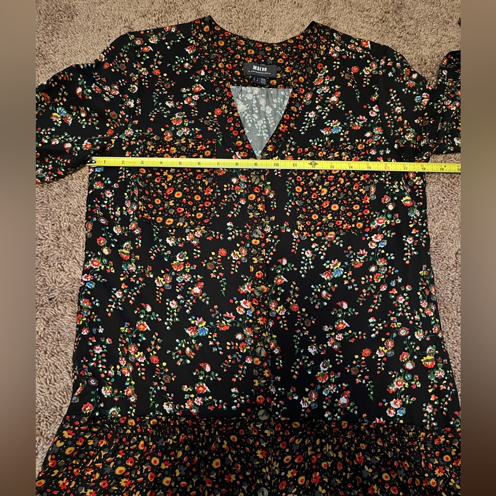 Maeve Anthropologie | Marlie Button-Front Floral Tunic - Picture 8 of 12